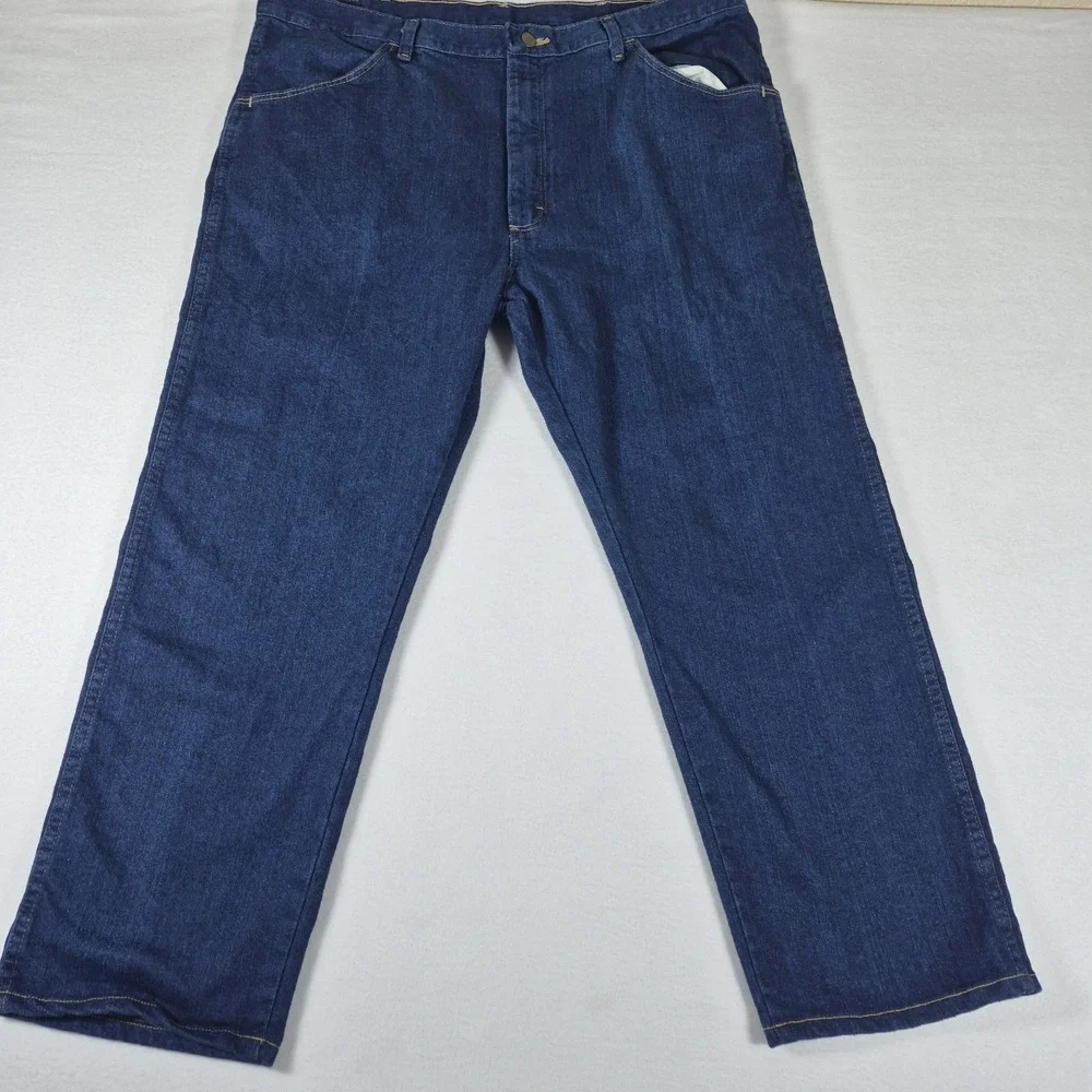 Wrangler Hero Authentic Jeans Size 40x29 Regular Fit Blue Dark Wash